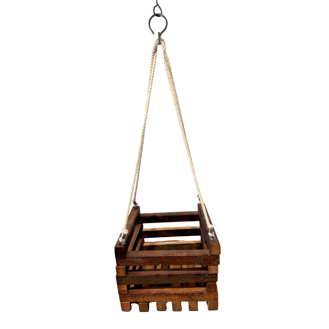 Wooden Orchid Basket – Merbau Timber