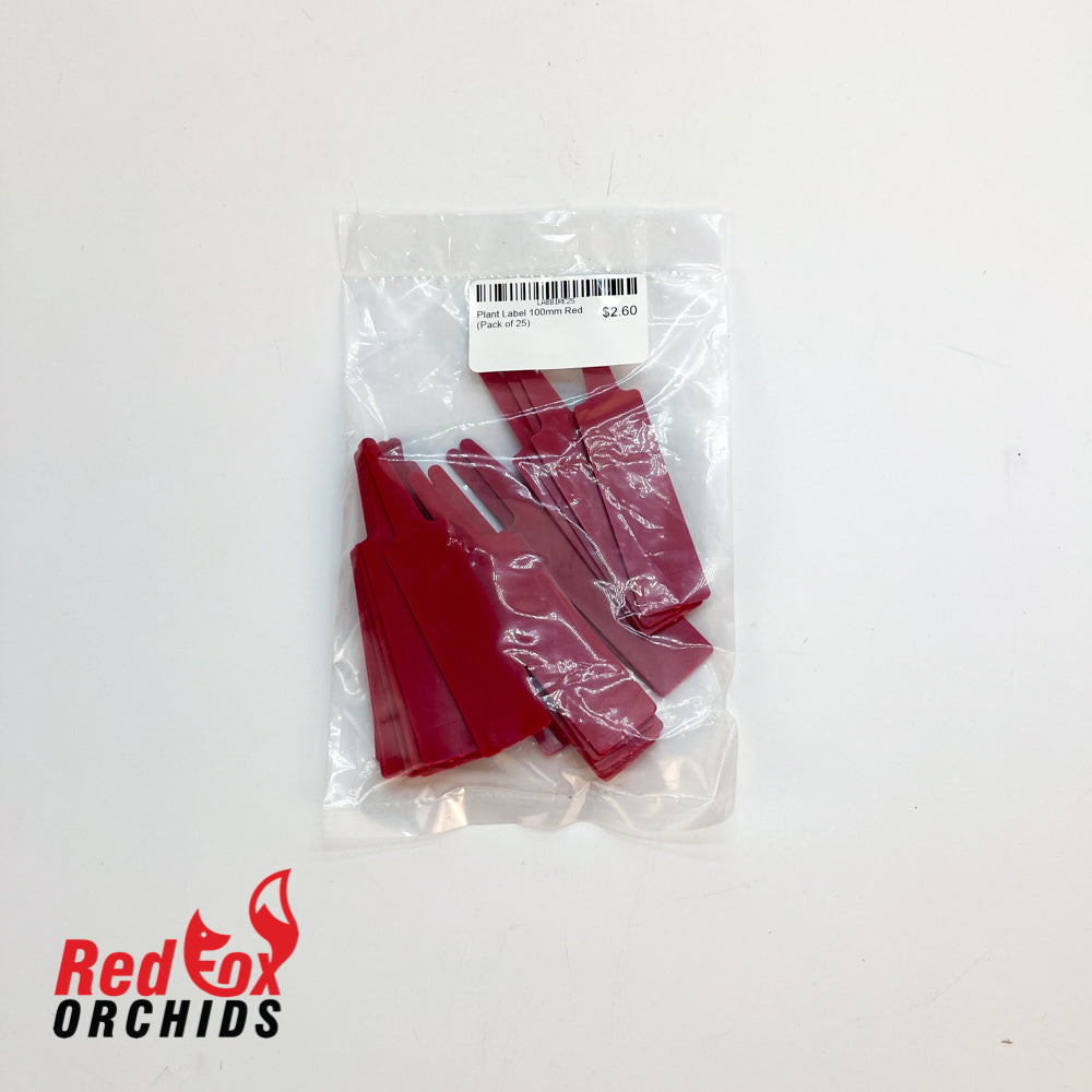 Plant Label 100mm Red (Pack of 25)