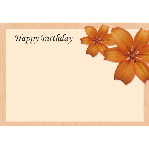 Card Happy Birthday Orange