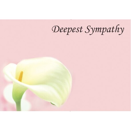 Card Deepest Sympathy Pink