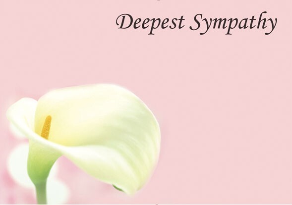 Card Deepest Sympathy Pink