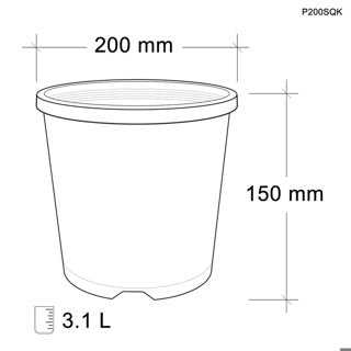200mm Squat Pot
